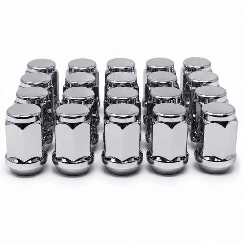 WheelNutz Chrome Wheel Nuts Set 20 Piece – high-shine chrome finish, durable steel construction for JDM and aftermarket wheels