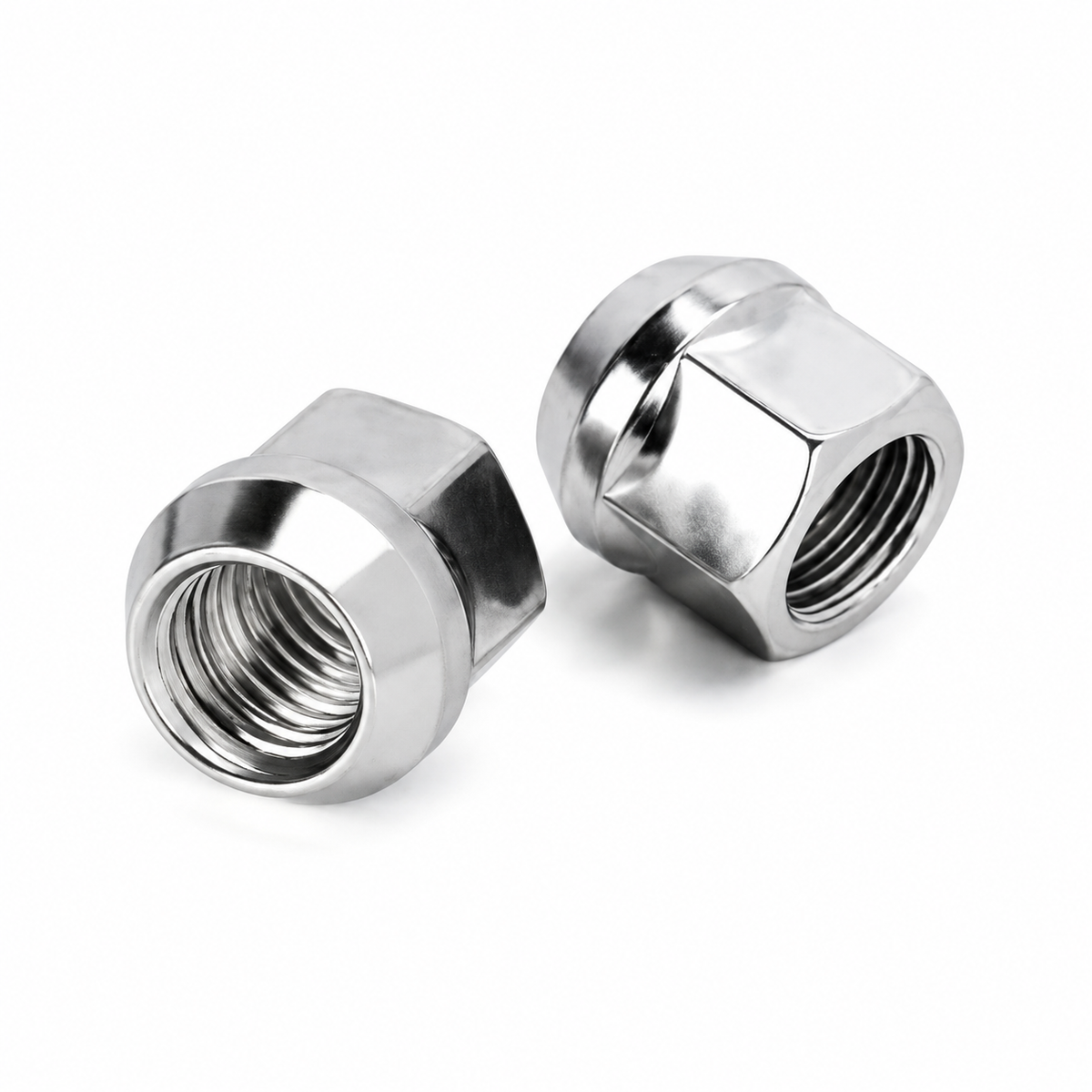 Chrome Open-Ended Wheel Nuts – M14 × 1.5 (20/24 Piece Set)
