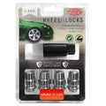 SAAS Chrome Splined Lock Wheel Nuts – M12 x 1.25 RH - 4 Pack