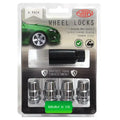 SAAS Chrome Splined Lock Wheel Nuts – M12 x 1.5 RH - 4 Pack